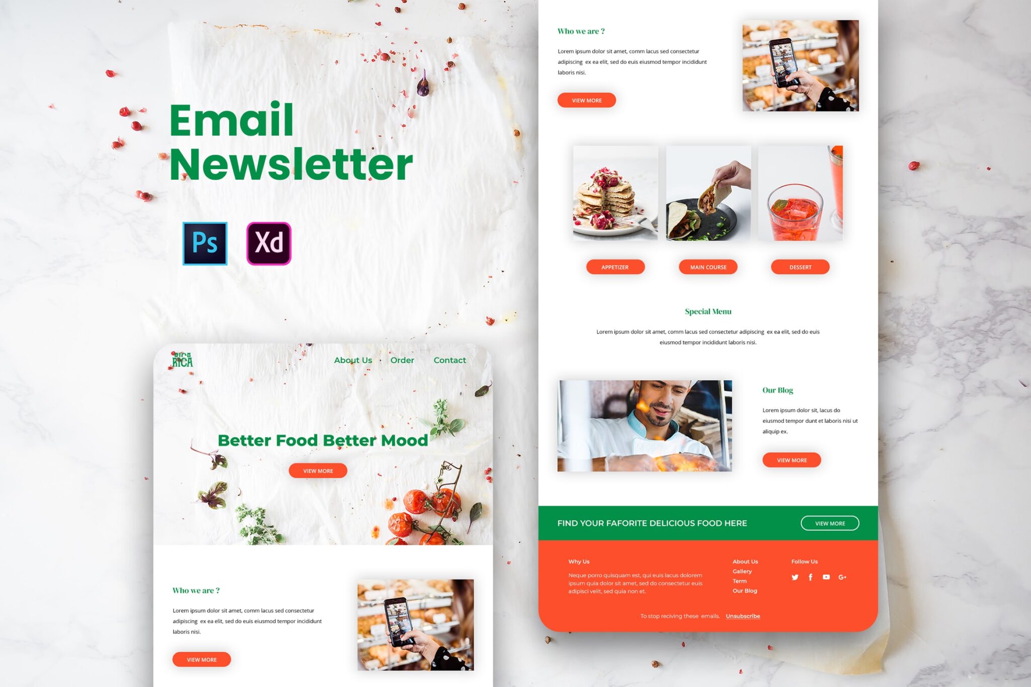 Restaurant Food – Email Newsletter