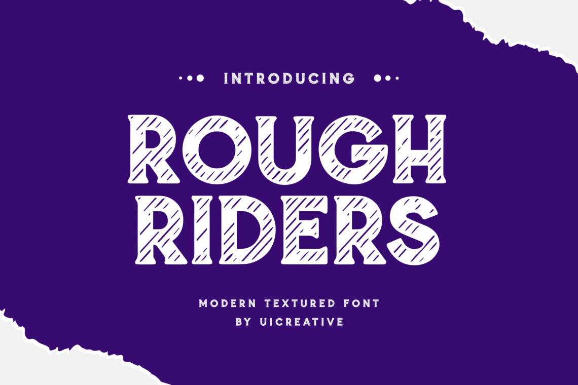 Rough Riders Modern Textured Font