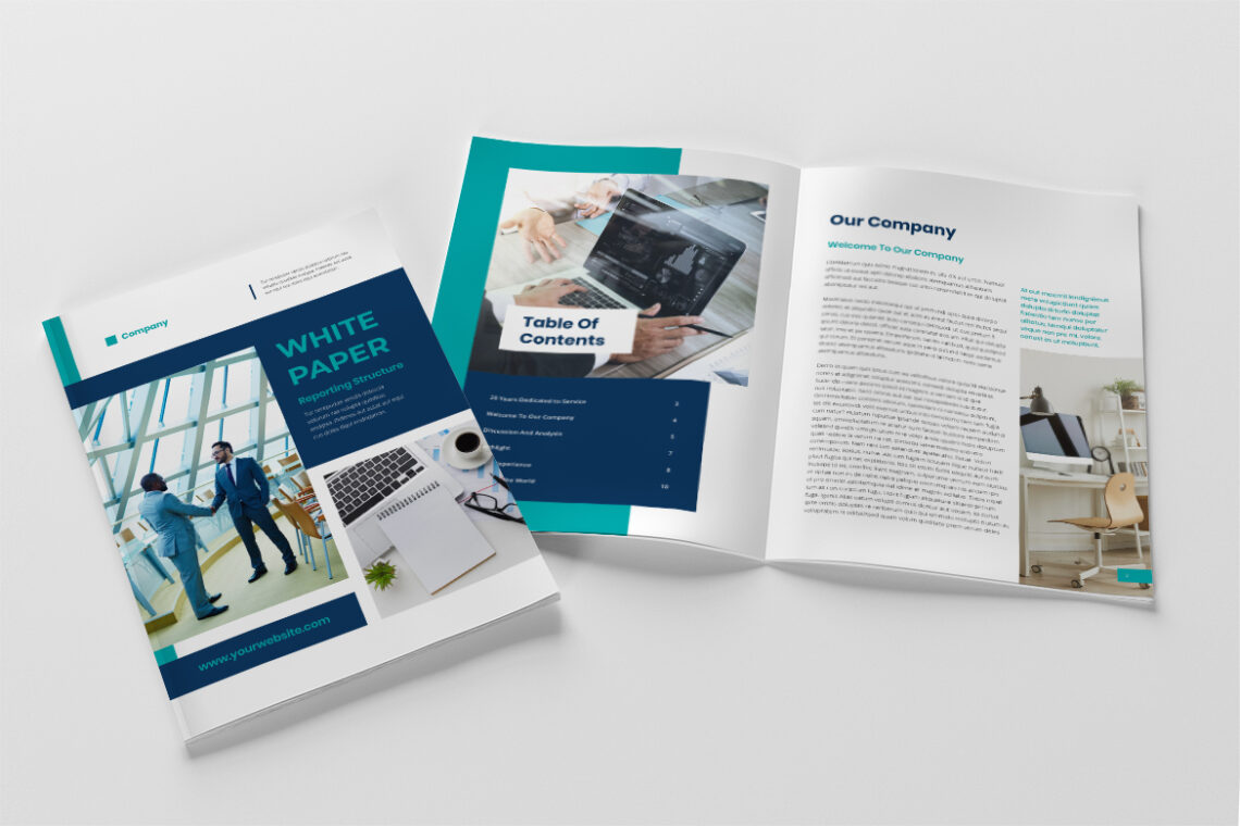 White Paper Financial Company UI Creative