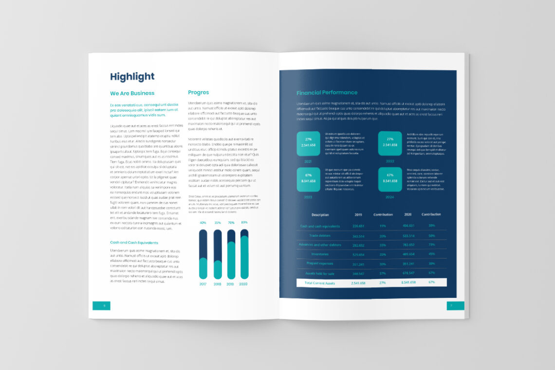 White Paper Financial Company UI Creative