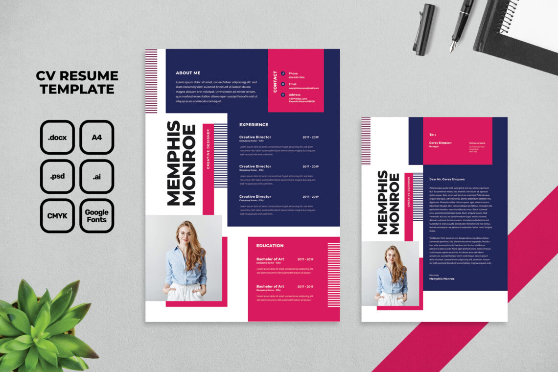 Beauty Colorful Design - resume cv template