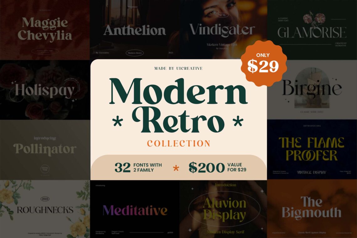 Modern Retro Font Bundles