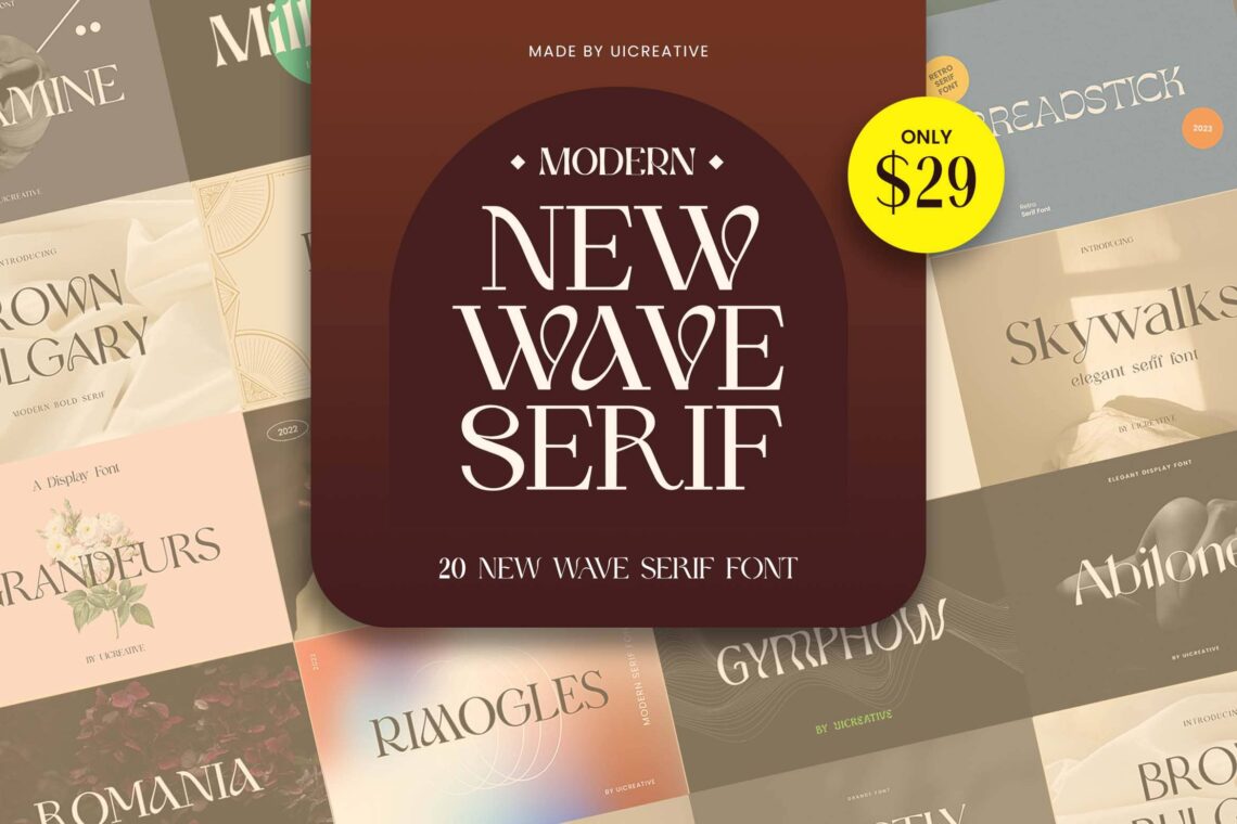 Modern New Wave Serif Font Bundles