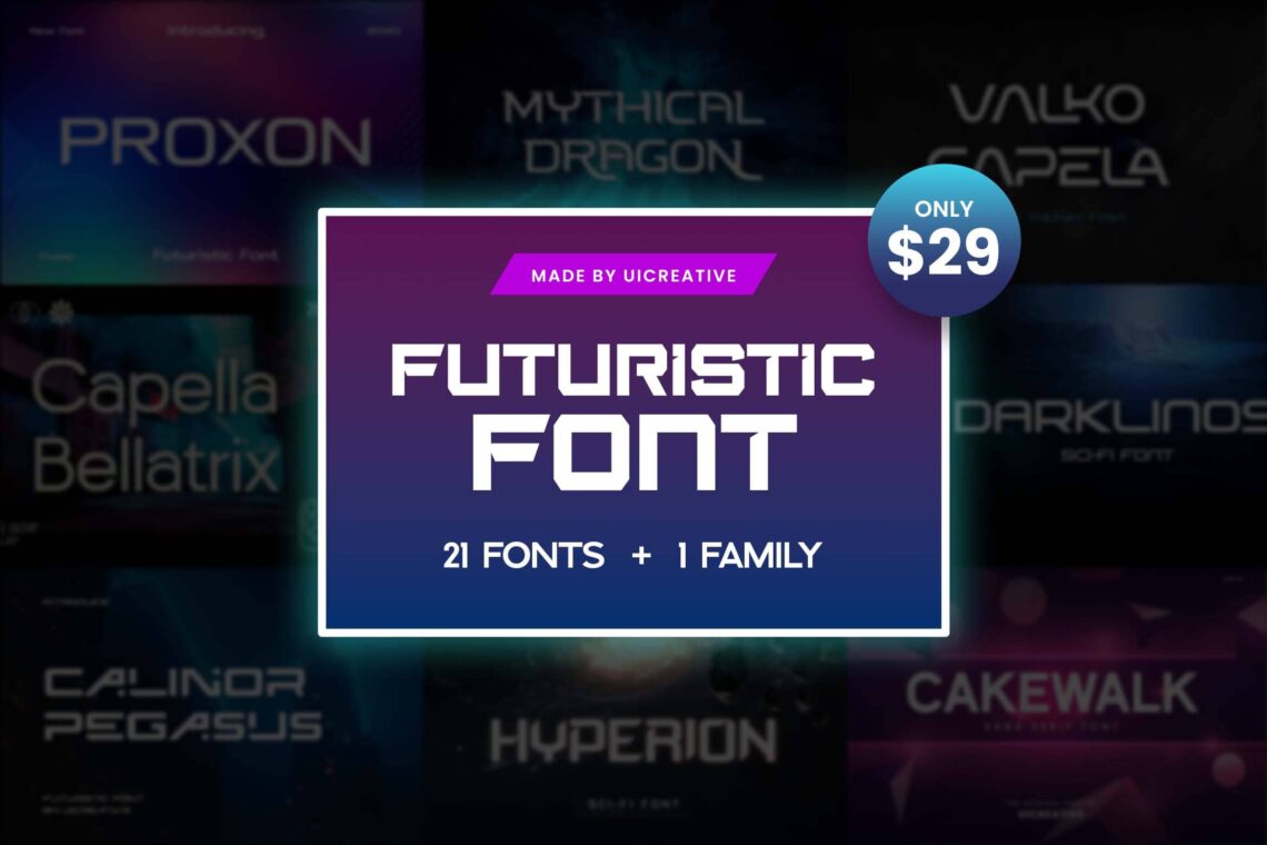 Futuristic Fonts Bundles