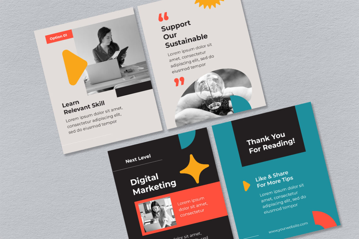 Green Orange Digital Marketing Instagram Carousel-2