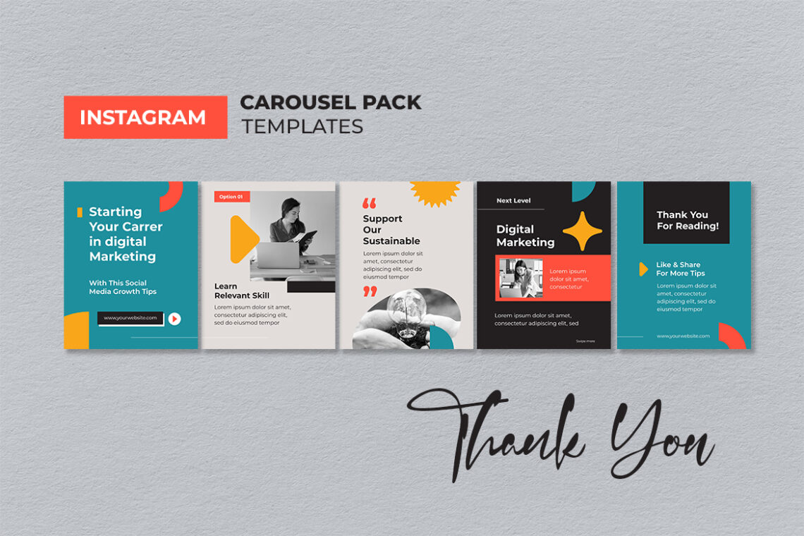 Green Orange Digital Marketing Instagram Carousel-3