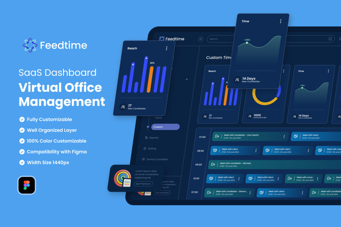 Virtual Office Management Admin Dashboard