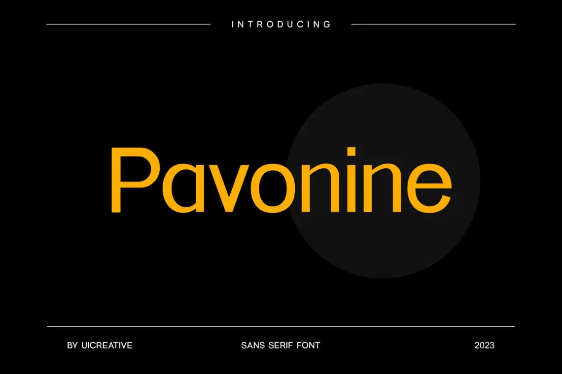 Pavonine Sans Serif Font