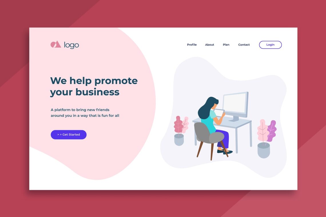 Illustration Landing Pages – Business Marketing (digital marketing landing page 2025)
