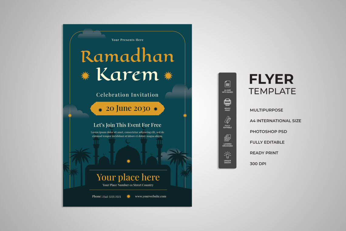 Green Ramadhan Kareem Flyer