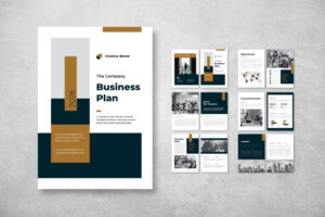 Brown-Blue-Business-Plan-Company-Profile-Simple