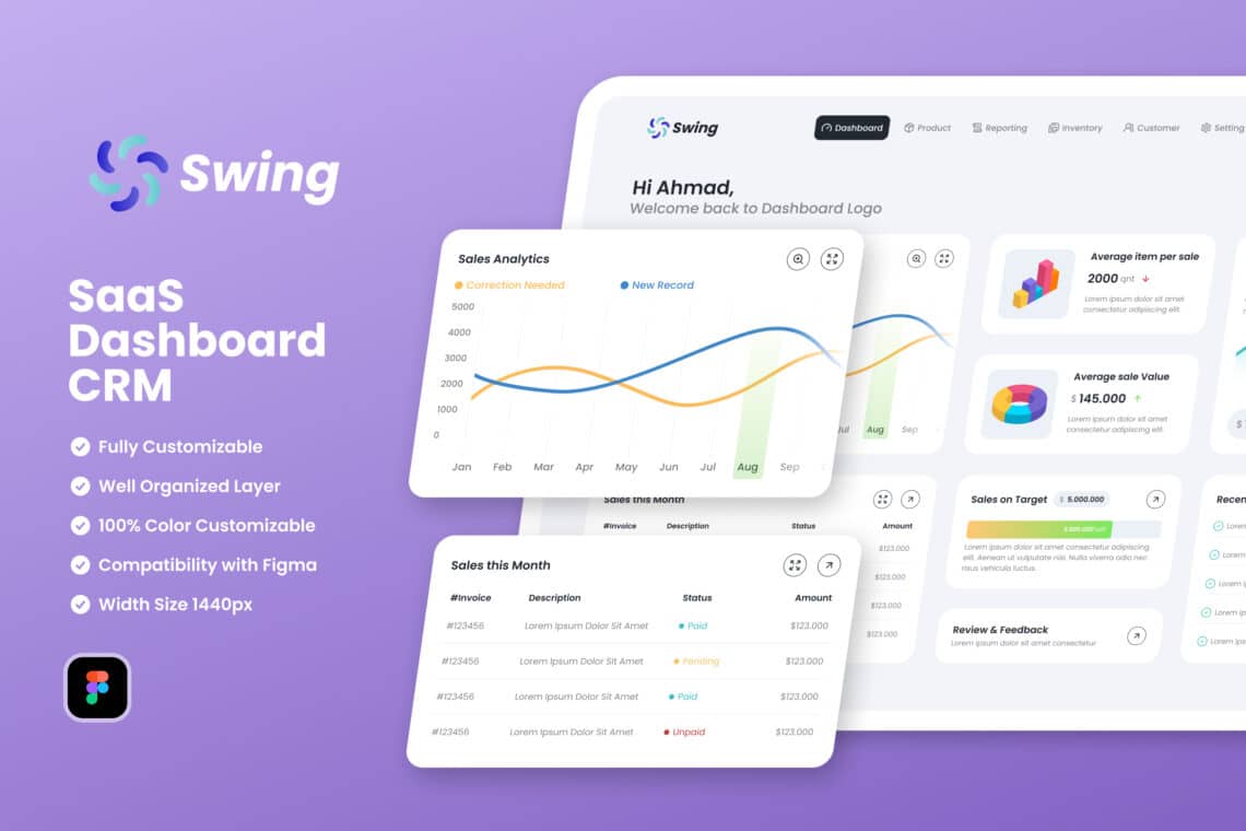 Sales Statistic Admin Dashboard