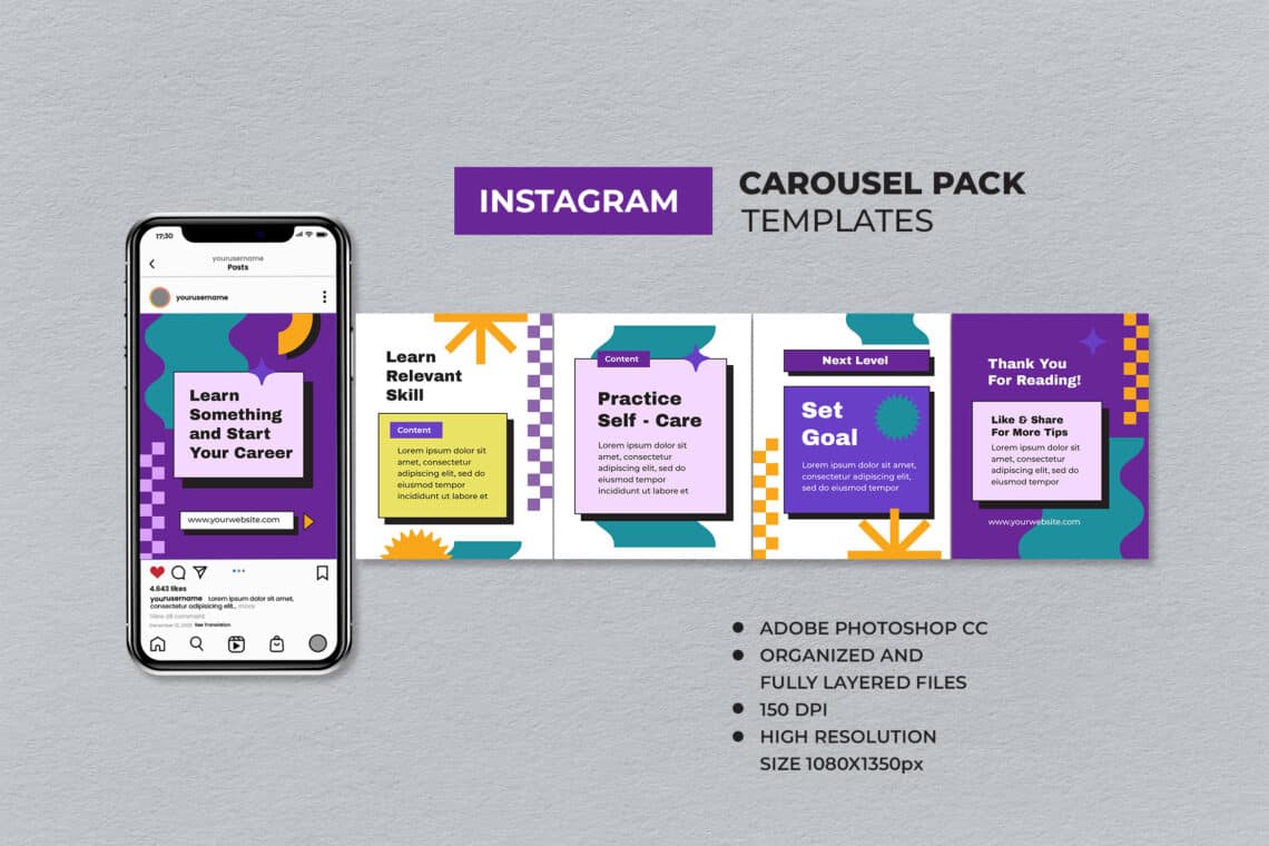 Purple Career Instagram Carousel