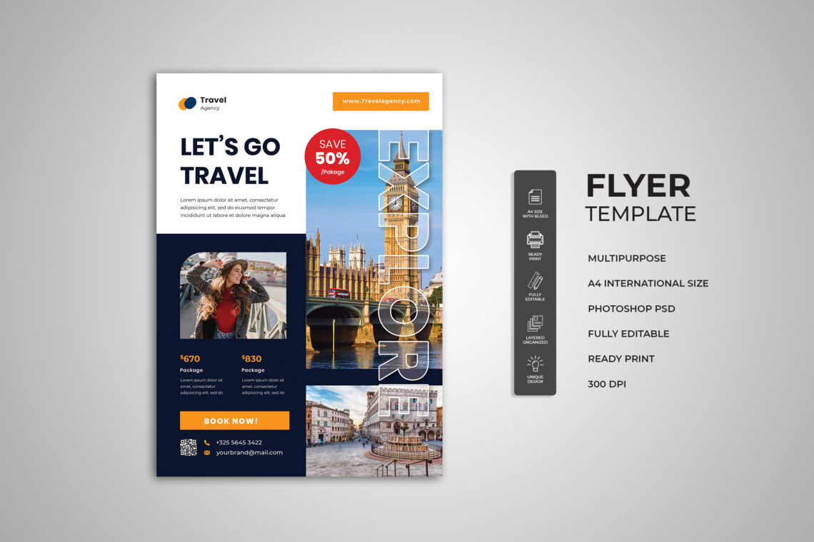 Tour And Travel Package Flyer