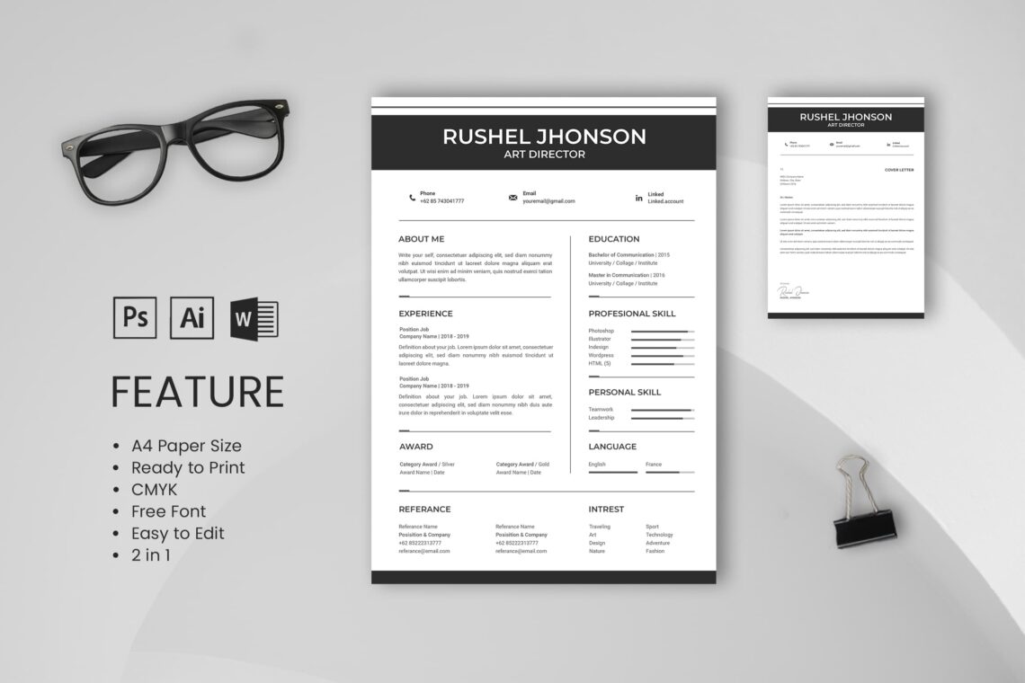 CV Resume – Art Director Profile 4