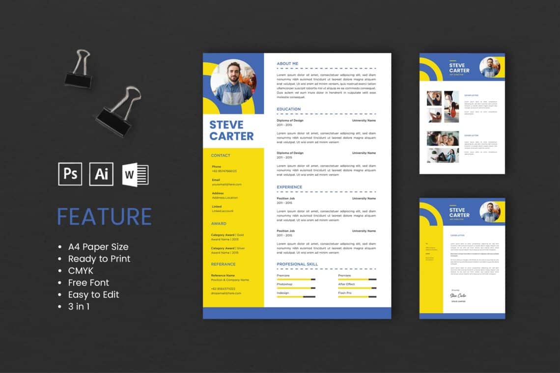 CV Resume – Art Director Profile 3