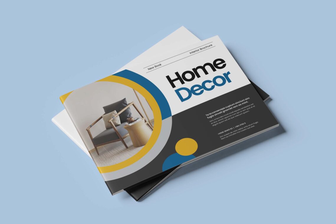 Blue Home Decor Landscape Interior Brochure