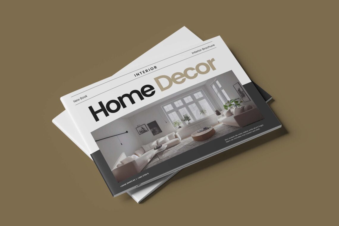 Brown Home Decor Landscape Interior Brochure