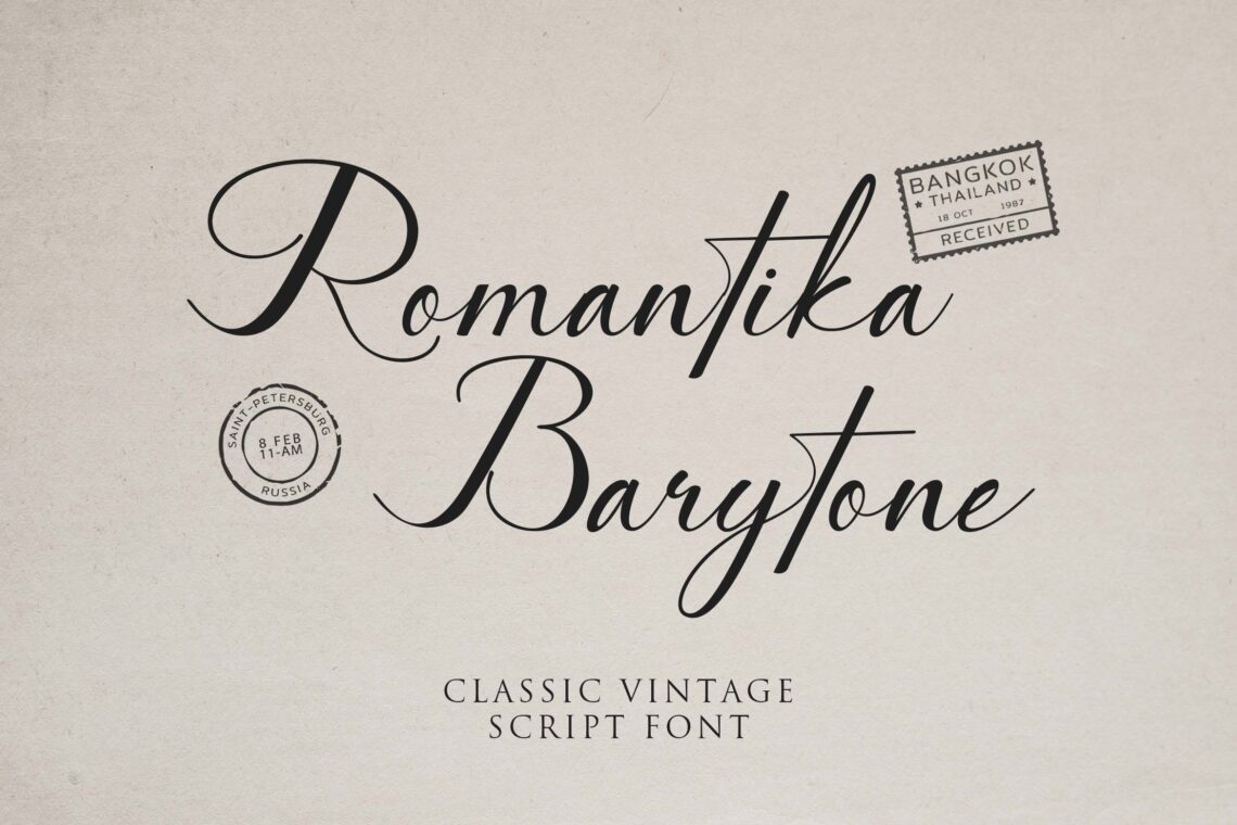 Romantika Barytone Classy Vintage Script Font