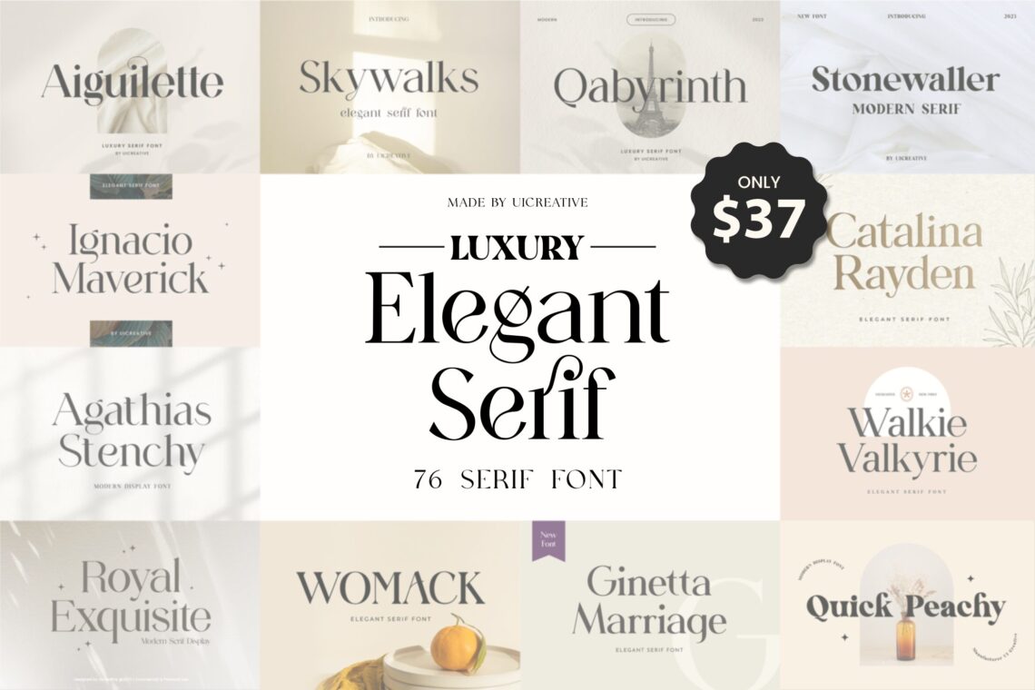 Luxury Elegant Serif Font Bundles